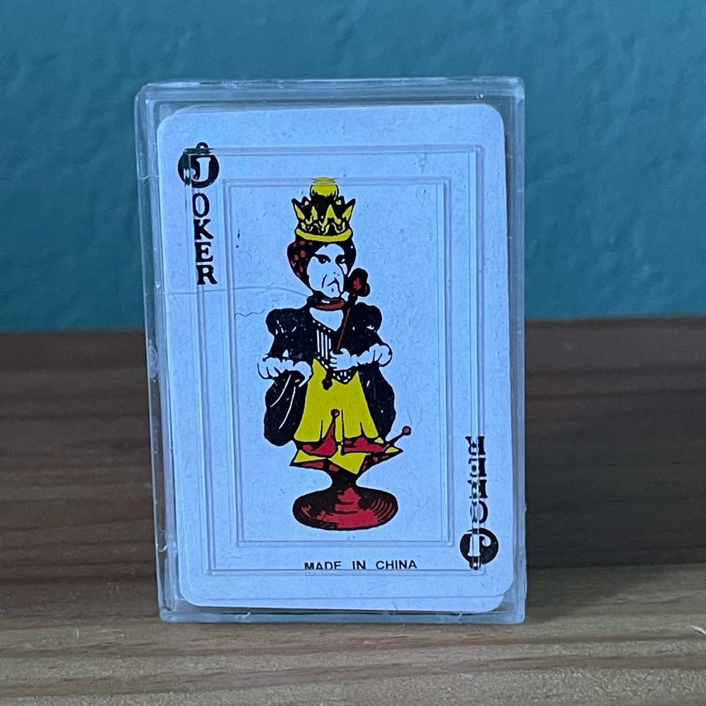 Mini playing cards 54 in plastic box